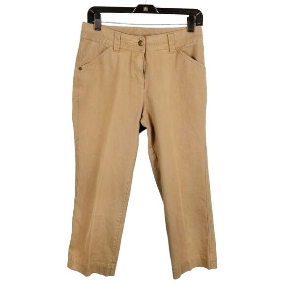 Woolrich Women's Khaki Cropped Capri Pants Size 4 - Picture 1 of 7